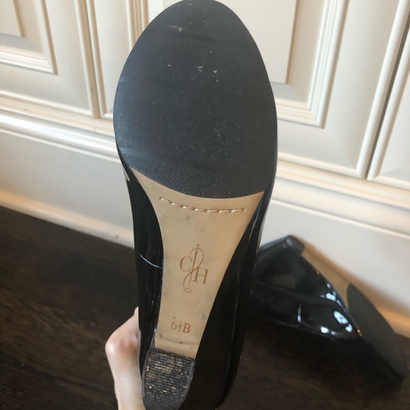 Cole Haan Black Patent Leather Wedges - size 6.5, fit more like a 6 - Picture 7 of 8